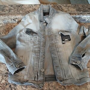Jordan Craig Denim Boys Jacket Size 14 Grey Jean